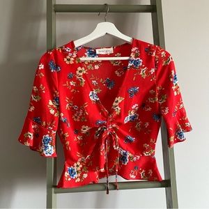 (3 for $15) Floral Blouse Top